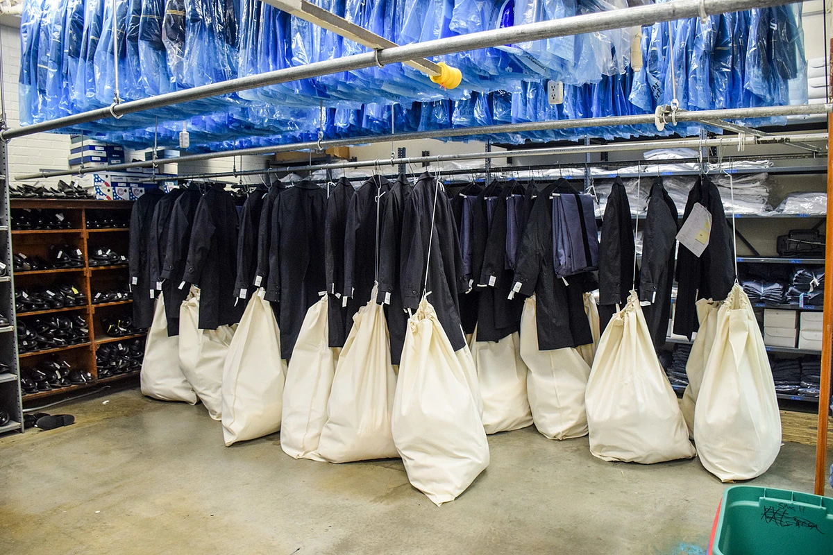 Cadet uniforms stored over the summer